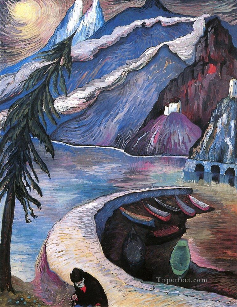 mountain Marianne von Werefkin Expressionism Oil Paintings